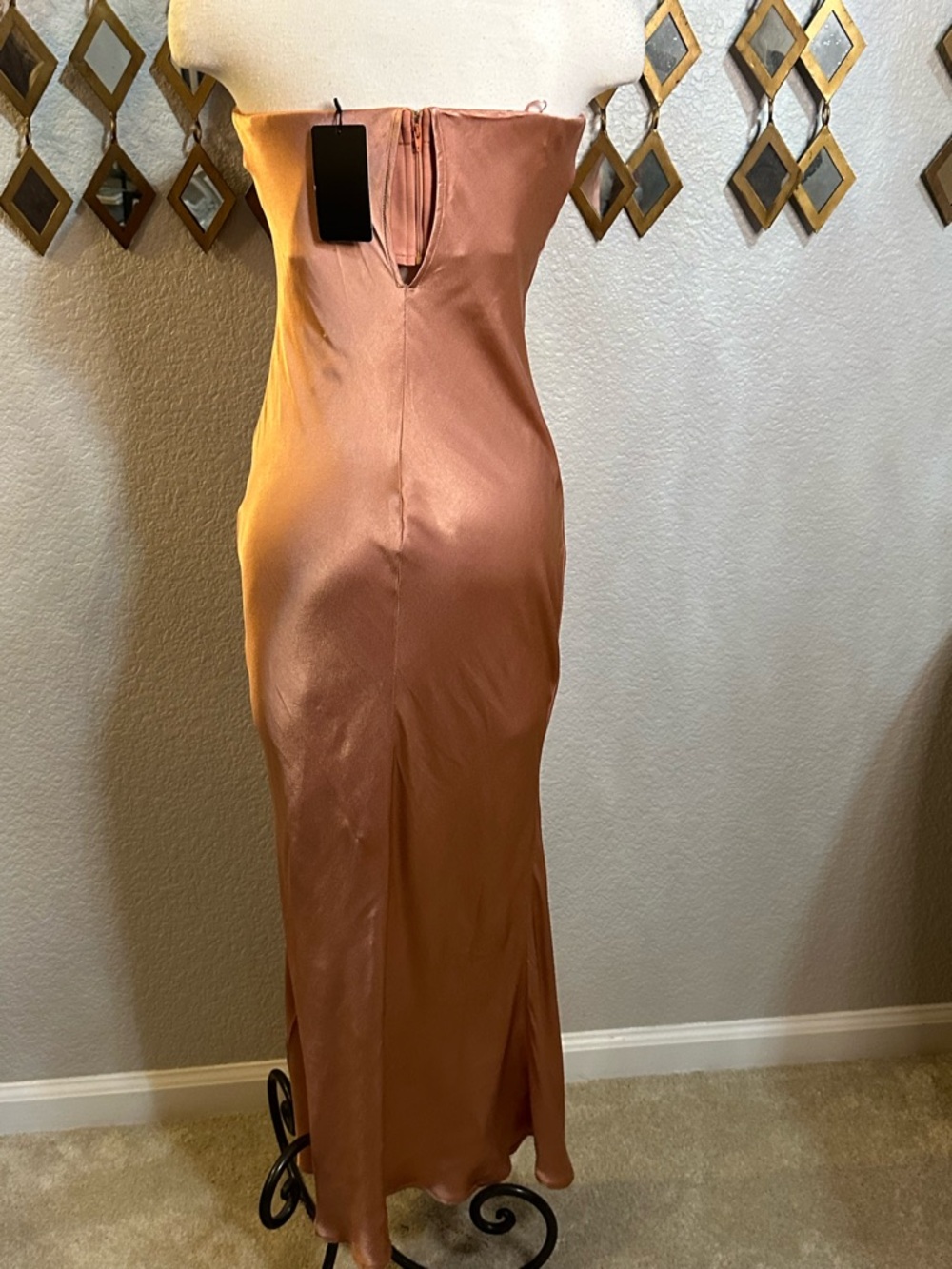 NWT Fate "Return To Elegance" satin maxi dress - Picture 4 of 9